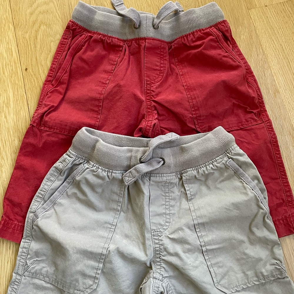LANDS END Boy Shorts Bundle size 7 slim - red and grey